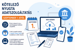 Kötelező nyugta adatszolgáltatás szeptember 1-jétől