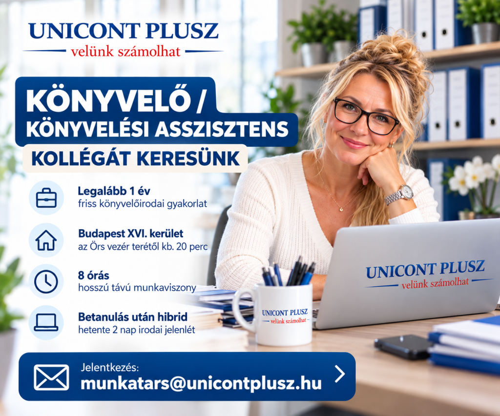KÖNYVELŐ KOLLÉGÁT KERESÜNK